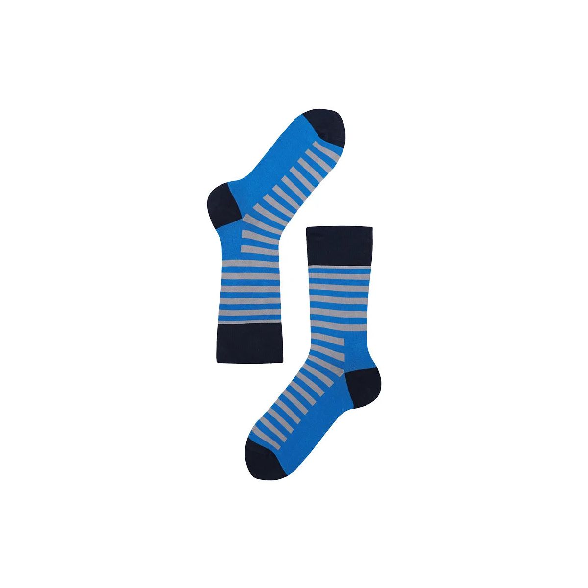 Lenz Think About Socks Men blau/grau steifen 39-41 602-39-41