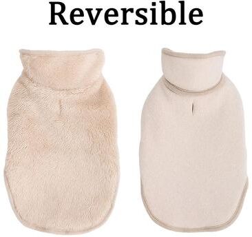Uplift Treasures Reversible Warm Fleece Cat Jacket beige xs