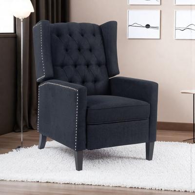 Manual Wingback Recliner Chair with Adjustable Reclining for Living Room