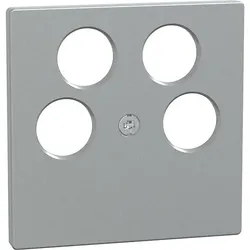 Merten Zentralplatte alu f.Antenn.Dose 4Loch 295360