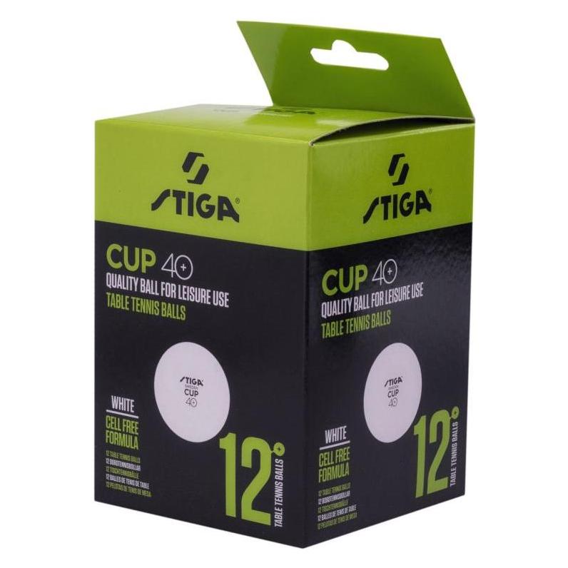 Stiga Table Tennis Ball Cup 12-Pack ABS White (1 Stk.) (1110-2510-12)