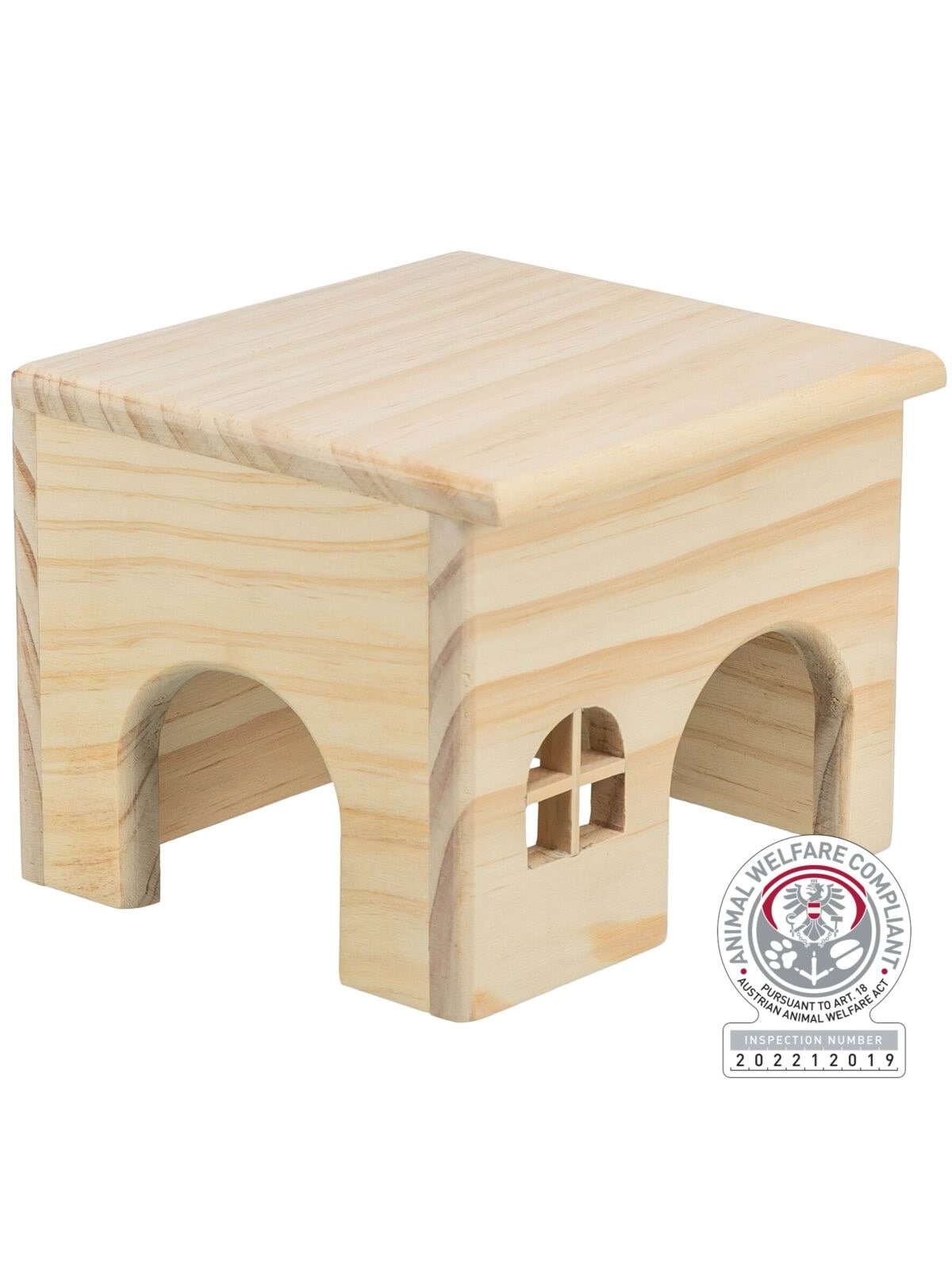 Trixie Naturholzhaus ohne Nägel für Kleintiere Mäuse Hamster 15x12x15cm