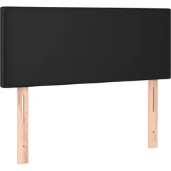 Décoshop26 - Kopfteil Schlafzimmeraccessoire Möbelstück 100 x 5 x 78/88 cm schwarzes Synthetikmaterial TDL0202397
