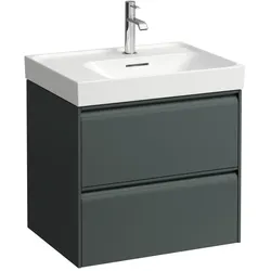 Waschtischunterbau MEDA 448x584x515 2 Schubladen integrierte Griffleiste für Waschtisch H817112 weiß matt