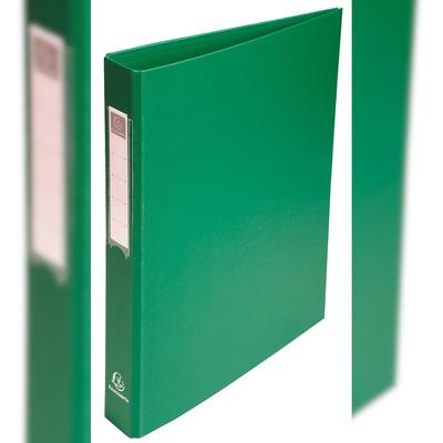 Exacompta 51383E 10x Ringbuch aus Karton 1,8mm PP kaschiert, 4 Ringe 25mm rund am hinteren Deckel befestigt, Rücken 40mm, 32x25,5cm A4 - Grün