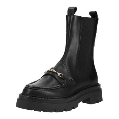 Stiefelette STEVE MADDEN "STEVE MADDEN Stiefelette Leder/Textil", Damen, Gr. 41, schwarz, Leder, Textil, Schuhe Stiefelette