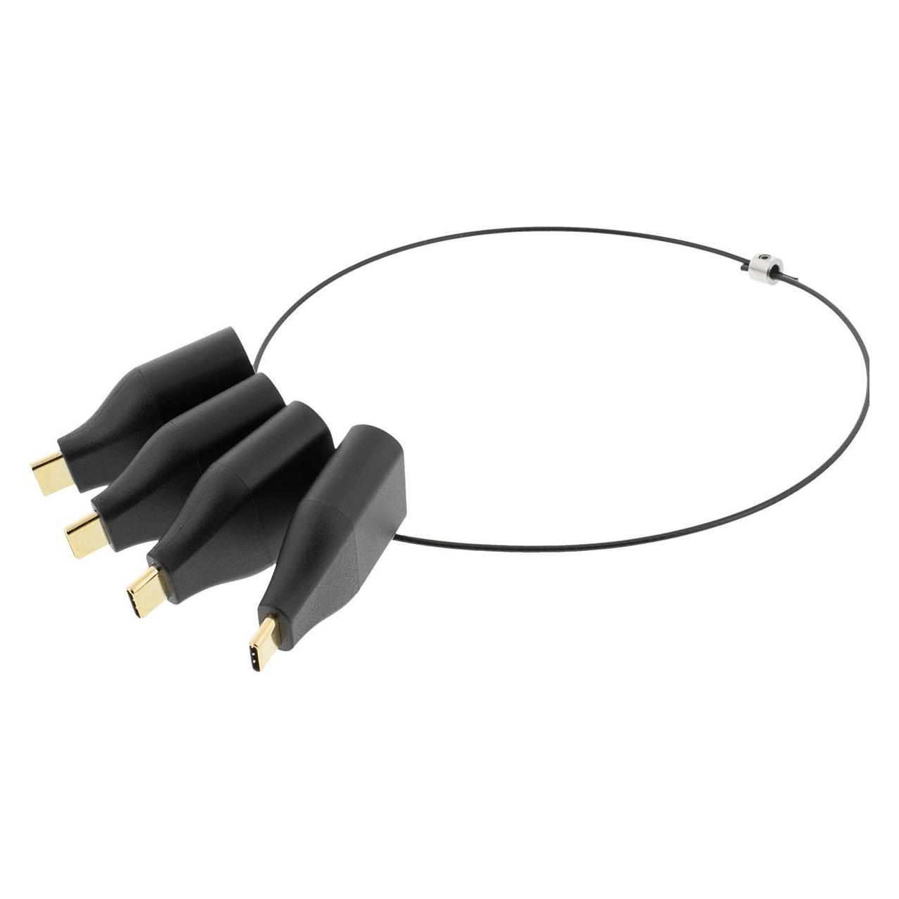 Deltaco Office, USB-C ADAPTER RING, mDP, DP, VGA, HDMI (USBC-AR1)