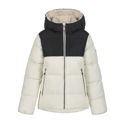 Anorak ICEPEAK "Icepeak Anorak Kenova Jr", Mädchen, Gr. 164, schwarz-weiß (puder), Stoff, 100% Polyester, normal, Jacken
