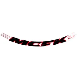 MCFK Aufkleber für Felgen | Road | 45 mm rot