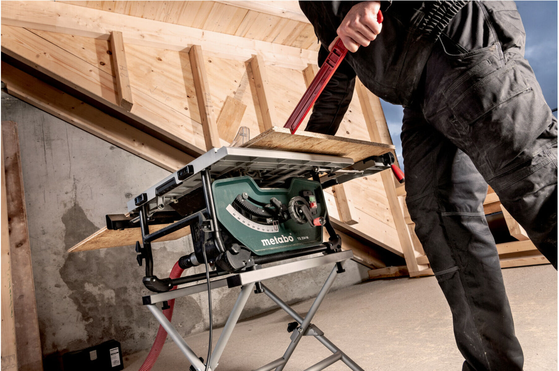 Metabo TS 254 M Tischkreissäge mit Untergestell TSU und Schiebeschlitten TS, im Karton, 691190000)