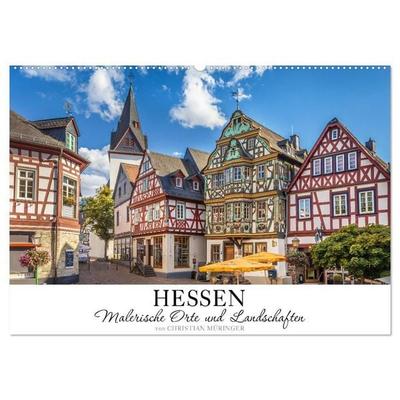 Hessen - Malerische Orte und Landschaften (Wandkalender 2027 DIN A2 quer), CALVENDO Monatskalender