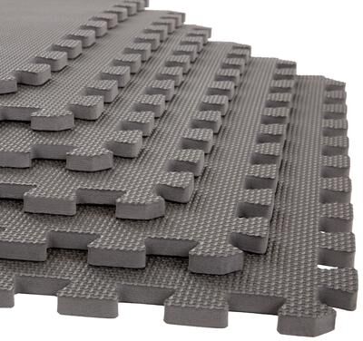 EVA Foam Mat Tiles - Interlocking Padding for Garage, Playroom, or Gym Flooring by Stalwart