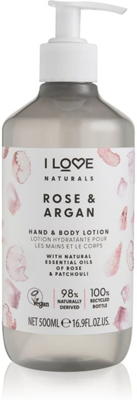 I Love Naturals Rose & Argan lait corporel 500 ml