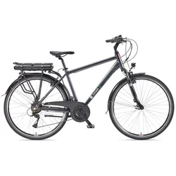 Telefunken Herren Trekking E-Bike XT485 Expedition mit 21-Gang Shimano Kettenschaltung, Anthrazit