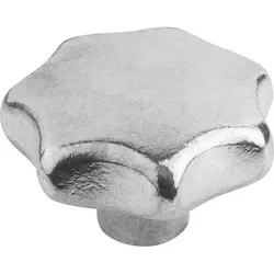 STERNGRIFF ÄHNLICH DIN6336 D=M10, D1=50, H=32, FORM:E MIT GEWINDESACKLOCH, ALUMINIUM