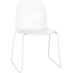 Muuto Visu Chair, sled base, weiß / weiß