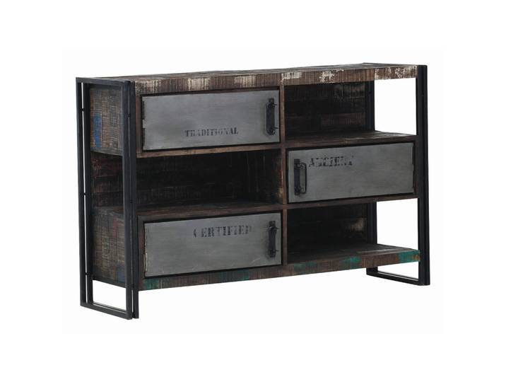 Kommode, Braun, Metall, Mangoholz, massiv, 140x90x40 cm, Kleinmöbel, Kommoden, Kommoden