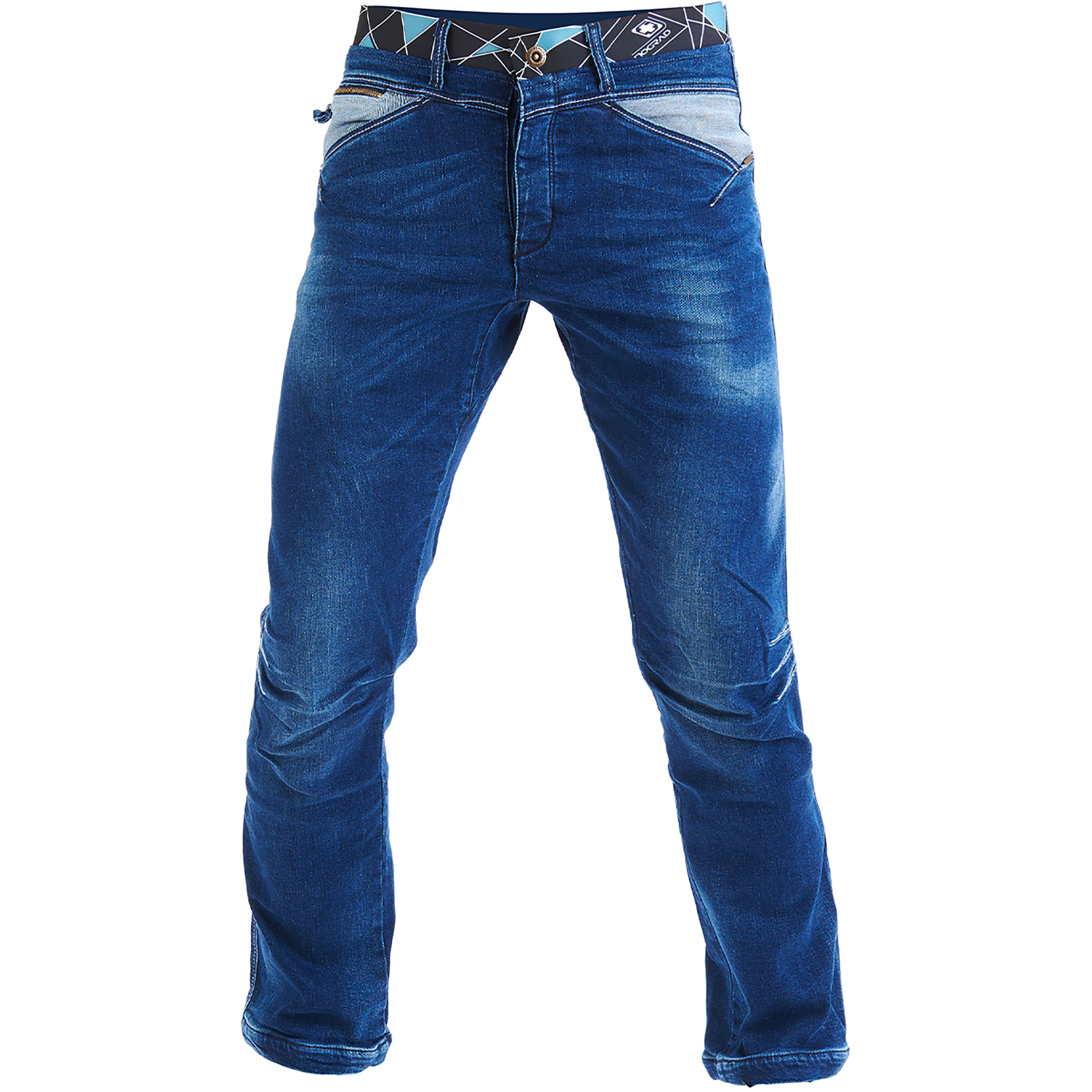 Nograd Yaniro Denim Herren Jeans & Freizeithose blau Größe M Bouldern | Sportklettern | Lifestyle Widerstandsfähig