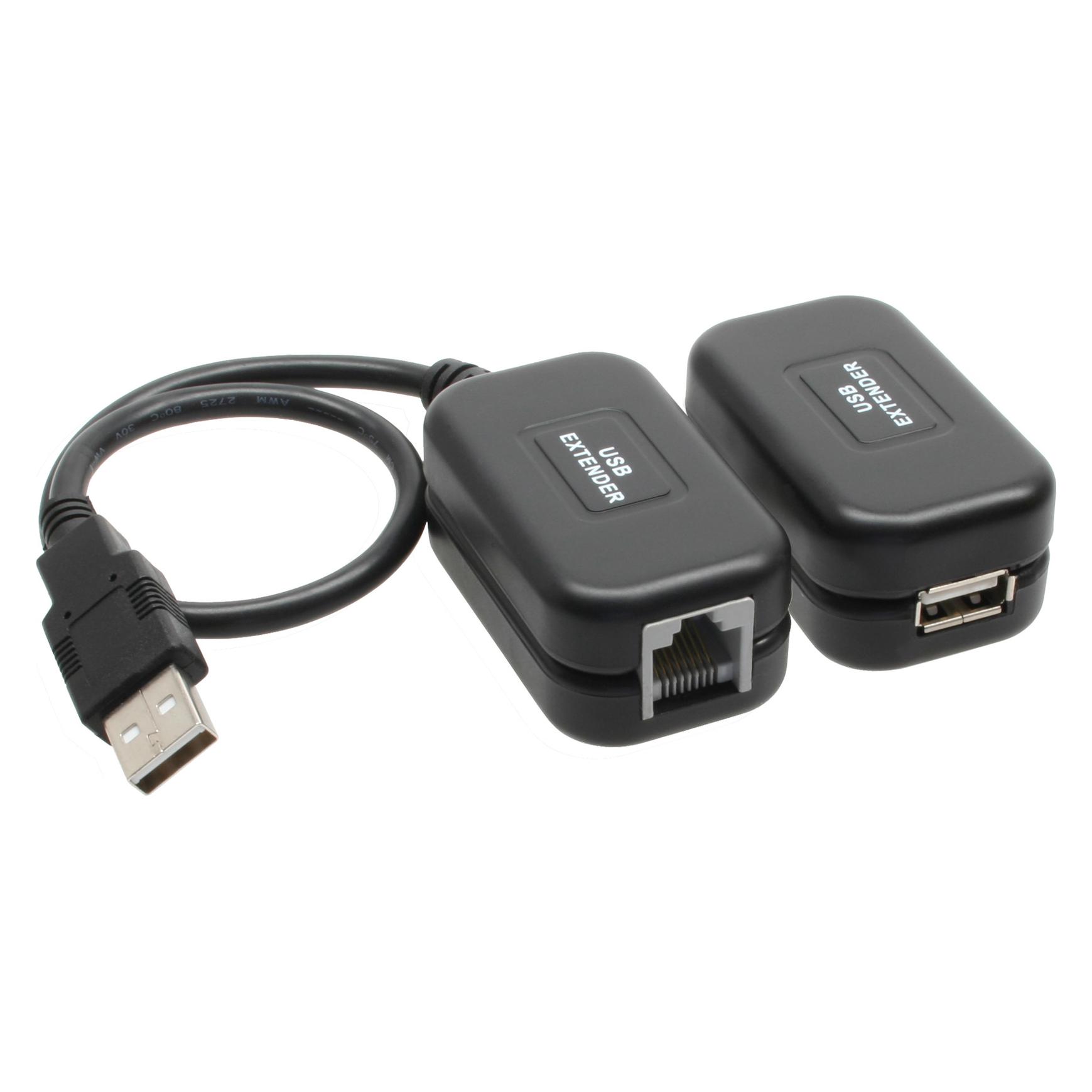 InLine USB Verlängerung, bis 60m über Netzwerkkabel RJ45 Cat. 5e (RJ45, USB) (33600A)