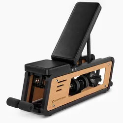 Sportstech Hantelbank Woodmate Lite, Massivholz Eiche, 6-fach verstellbare Rückenlehne, mit Hantelständer, bis 220 kg belastbar