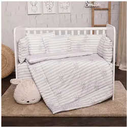 Lorelli, Kinderbettwäsche, Babybettwäsche-Set 5-tlg. (140 x 95 cm, 43 x 35 cm)