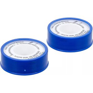 BGS-technic Dichtungsband 8582 PTFE, 2 Stück, wasserdicht, weiß, 12mm x 10m