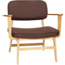 Hübsch, Sessel, Haze Loungestuhl Dunkelbraun
