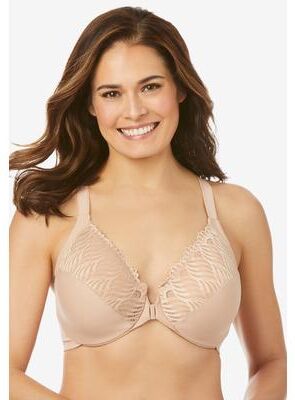 Plus Size Women's Wonderwire® Front Close T-Back Bra 1246 by Glamorise in Cafe (Size 38 C)