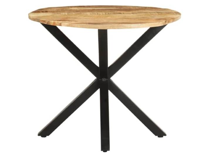 GPUTYGHN Beistelltisch 68x68x56 cm Mangoholz Massivholz Industrieller Charme, pulverbeschichtetes Eisengestell, belastbares Mangoholz, verschleißfest, natürliche Holzmaserung,