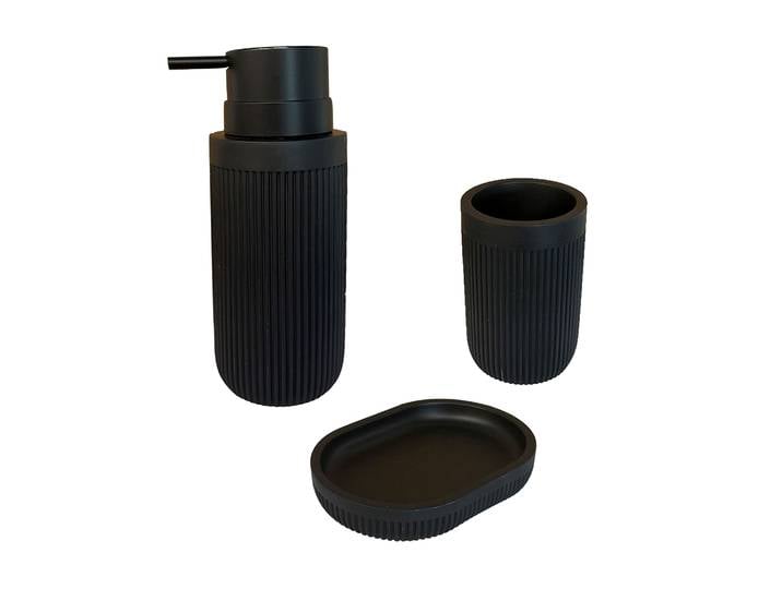 Bad Accessoires 3-teilig Schwarz
