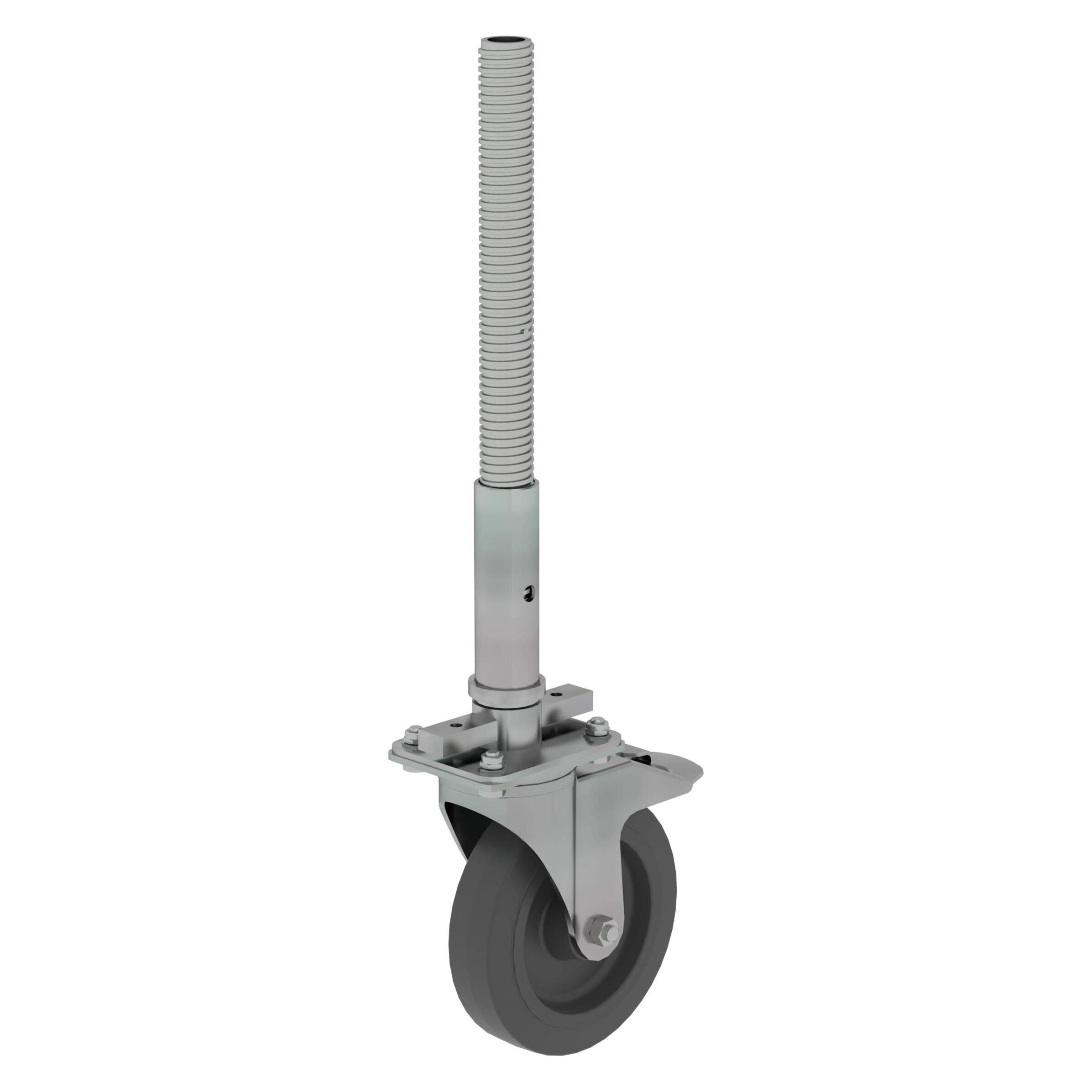 Munk Lenkrolle mit Spindel, spurlos grau höhenverstellbar ø 200 mm (75.30 cm) (027922)