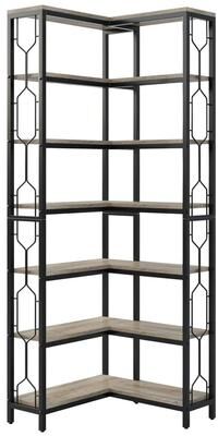 Tribesigns 7-Tier Corner Bookshelf, Industrial Corner Etagere Bookcase