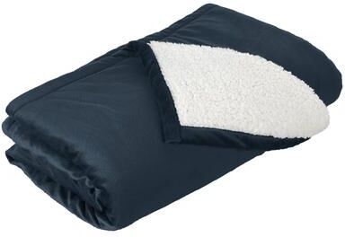 Port Authority BP40 Mountain Lodge Blanket in Navy Blue Eclipse size OSFA   Fleece