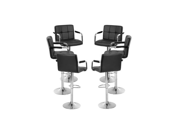 6er Set Vapen Hocker - Schwarz