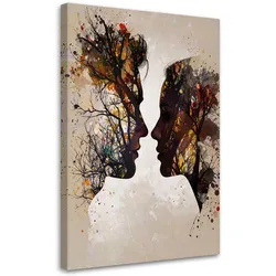WANDBILD, Verliebtes Paar Liebe Bäume