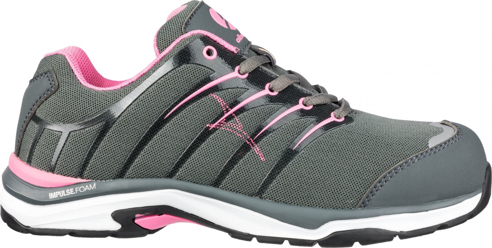 Albatros TWIST PINK WNS LOW veiligheidsschoenen voor dames, grijs/roze, ESD, HRO, S1P, SRC