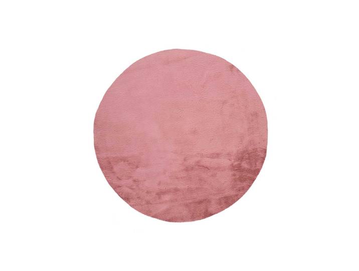 Tapis rond lavable shaggy rose 120x120 cm