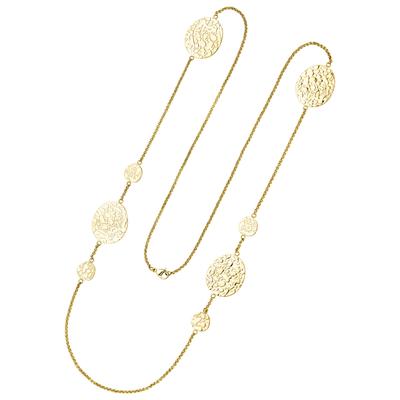 Collier JOBO "Statement Kette mit Zwischenelementen", gold (goldfarben), Halsketten, Damen, Edelstahl, L: 90, Collier, Edelstahl 90 cm