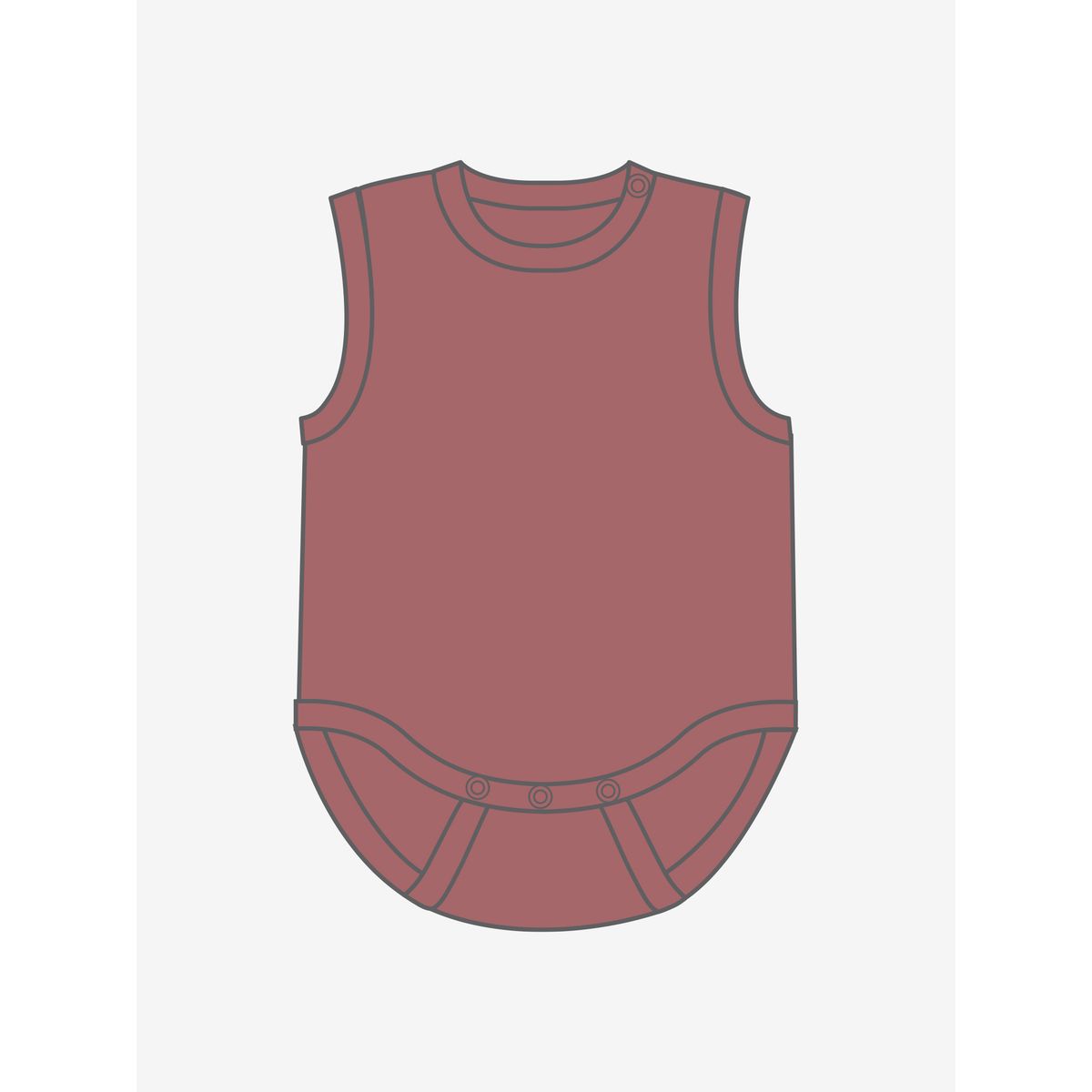 Minymo Body w/o Sleeves withered rose (4435) 50 5204-4435-50