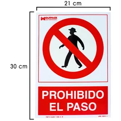 El Paso Betreten verboten Schild 30x21 cm.