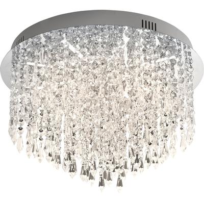 LED Deckenleuchte "PALACE", silber (chromfarben), 1, H: 30cm, 1 Stk., rund, HELL HÖLLISCH GUTES LICHT, Leuchten, B-Link Fernbedienung, LED Deckenleuchte