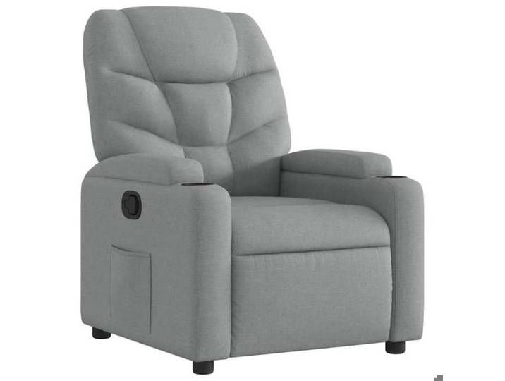 BEST-HOME Fauteuil fonction de levage (Taille unique)Pour Salon/Séjour - Fauteuil inclinable Gris clair Tissu 1parcel4968