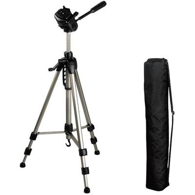 Hama Star 62 Dreibeinstativ 1/4 Zoll Arbeitshöhe=64 - 160 cm Champagner inkl. Tasche, Wasserwaage