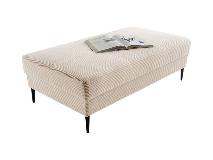 Hocker Sitzhocker 140 x 75 cm Cordbezug creme - SUMMER
