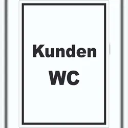 HB-Druck Kunden WC Aufkleber mit Text Toilette hochkant A4 (210x297mm)