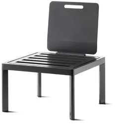 Sieger Lounge Basis LUGO inkl. 1x Rücken- / Seitenelement + 1x Verbindungselement Aluminium Eisengrau - Abverkauf