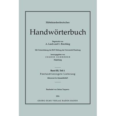 Mittelniederdeutsches Handwörterbuch, Taschenbuch von , Georg Olms Verlag, 978-3-487-17000-8