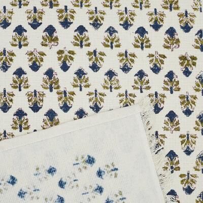 Fabdivine Handmade Floral Block Print Kitchen or Bath Room Hand Towels Home or Office Accent