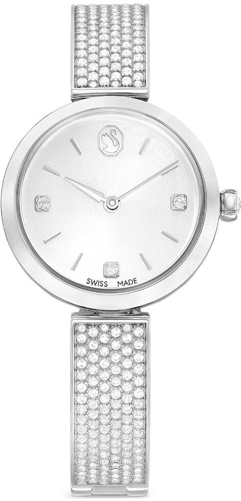 Swarovski Illumina rannekello, hopeanvärinen ja kirkkaat kristallit, 5671205