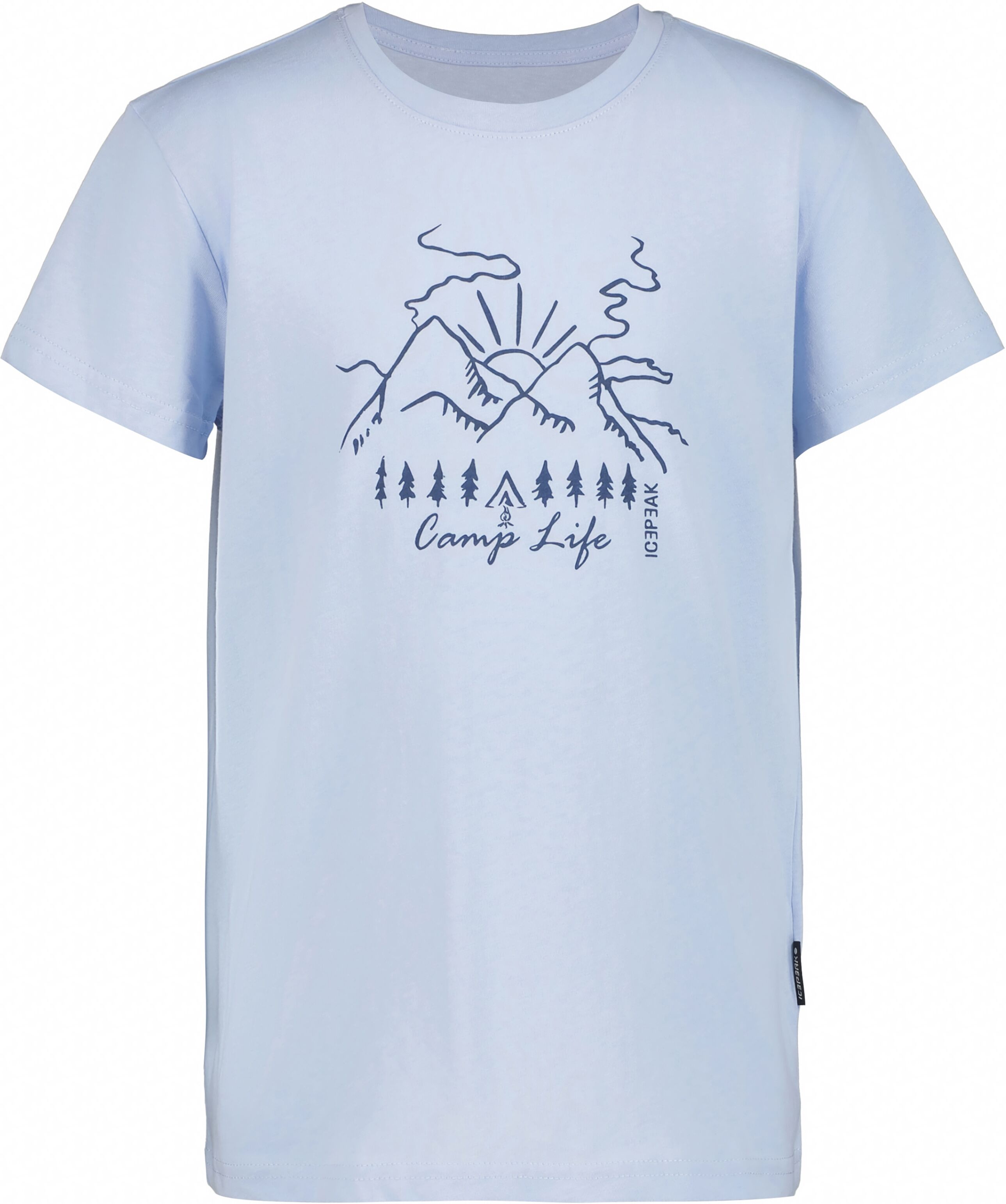 T-Shirt ICEPEAK "LEADVILLE JR", Mädchen, Gr. 152, blau (light blau), Obermaterial: 100% Baumwolle, Shirts T-Shirt, für Kinder und Jugendliche, aus Baumwolle light blau 152